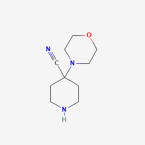 molecular formula C10H17N3O B1437507 4-(Morpholin-4-yl)piperidine-4-carbonitrile CAS No. 1082390-96-2
