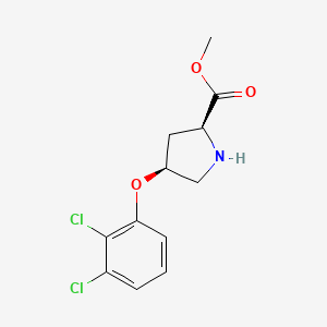 molecular formula C12H13Cl2NO3 B1437508 Methyl (2S,4S)-4-(2,3-dichlorophenoxy)-2-pyrrolidinecarboxylate CAS No. 1217676-26-0