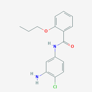 molecular formula C16H17ClN2O2 B1437512 N-(3-Amino-4-chlorophenyl)-2-propoxybenzamide CAS No. 1020055-50-8