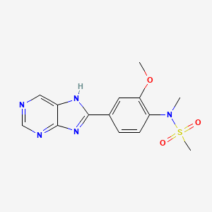 N-[2-methoxy-4-(7H-purin-8-yl)phenyl]-N-methylmethanesulfonamide