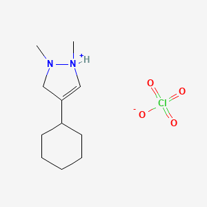 4-Cyclohexyl-1,2-dimethyl-2,3-dihydro-1H-pyrazol-1-ium perchlorate