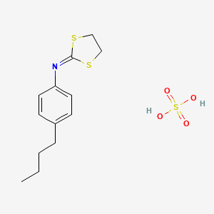 N-(4-butylphenyl)-1,3-dithiolan-2-imine;sulfuric acid