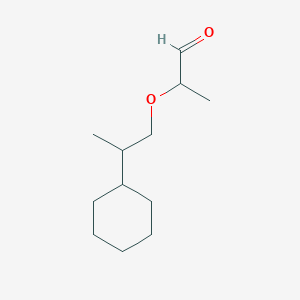 molecular formula C12H22O2 B14375388 2-(2-Cyclohexylpropoxy)propanal CAS No. 90276-86-1