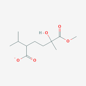 5-Hydroxy-6-methoxy-5-methyl-6-oxo-2-(propan-2-yl)hexanoate