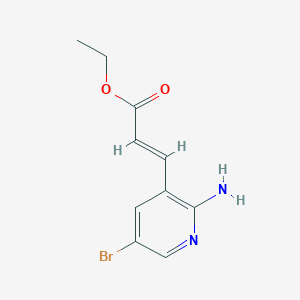 B1437543 (E)-Ethyl 3-(2-amino-5-bromopyridin-3-YL)acrylate CAS No. 943419-35-0