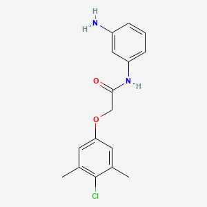 molecular formula C16H17ClN2O2 B1437545 N-(3-氨基苯基)-2-(4-氯-3,5-二甲基苯氧基)乙酰胺 CAS No. 1020056-06-7