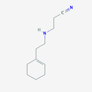 molecular formula C11H18N2 B1437546 3-{[2-(1-Cyclohexen-1-YL)ethyl]-amino}propanenitrile CAS No. 1040689-16-4