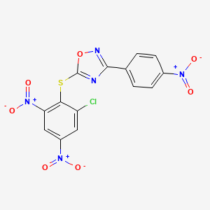 5-[(2-Chloro-4,6-dinitrophenyl)sulfanyl]-3-(4-nitrophenyl)-1,2,4-oxadiazole