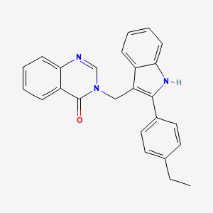 3-((2-(4-Ethylphenyl)-1H-indol-3-yl)methyl)quinazolin-4(3H)-one