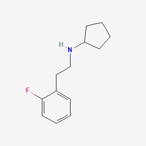 molecular formula C13H18FN B1437551 N-[2-(2-氟苯基)乙基]环戊胺 CAS No. 1019577-12-8