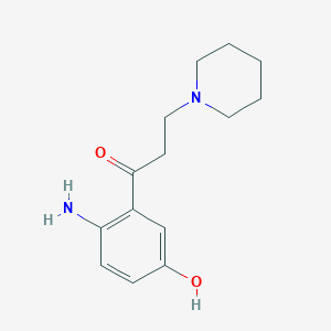 1-(2-Amino-5-hydroxyphenyl)-3-(piperidin-1-yl)propan-1-one