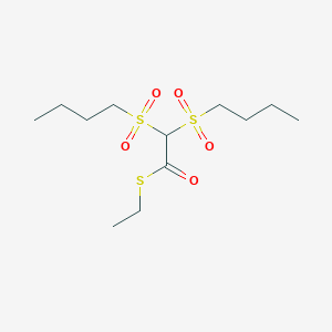 S-Ethyl di(butane-1-sulfonyl)ethanethioate