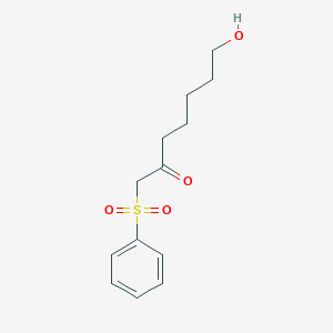 1-(Benzenesulfonyl)-7-hydroxyheptan-2-one