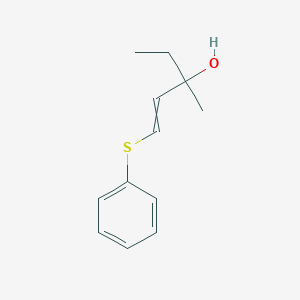 3-Methyl-1-(phenylsulfanyl)pent-1-en-3-ol