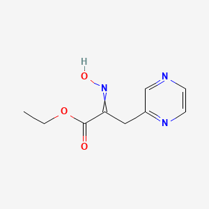 Ethyl (2E)-2-hydroxyimino-3-pyrazin-2-YL-propanoate