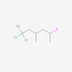 molecular formula C7H12Cl3I B14375711 1,1,1-Trichloro-5-iodo-3-methylhexane CAS No. 90141-53-0