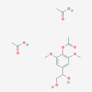 Acetic acid;[4-(1,2-dihydroxyethyl)-2,6-dimethoxyphenyl] acetate