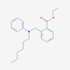 Ethyl 2-{[hexyl(phenyl)amino]methyl}benzoate