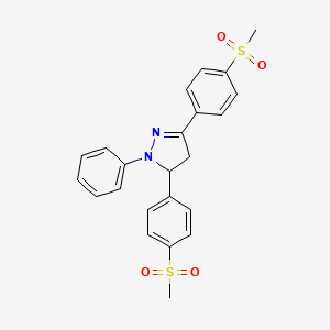 3,5-Bis[4-(methanesulfonyl)phenyl]-1-phenyl-4,5-dihydro-1H-pyrazole