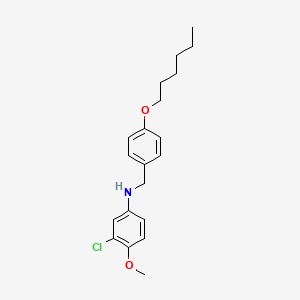 B1437581 3-Chloro-N-[4-(hexyloxy)benzyl]-4-methoxyaniline CAS No. 1040685-72-0