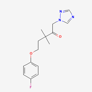 5-(4-Fluorophenoxy)-3,3-dimethyl-1-(1H-1,2,4-triazol-1-yl)pentan-2-one