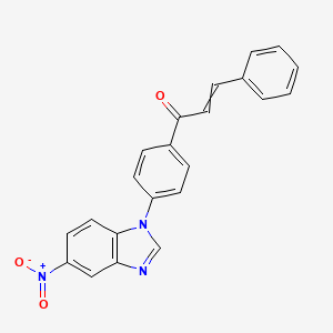 1-[4-(5-Nitro-1H-benzimidazol-1-yl)phenyl]-3-phenylprop-2-en-1-one