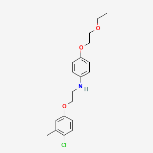 B1437584 N-[2-(4-Chloro-3-methylphenoxy)ethyl]-4-(2-ethoxyethoxy)aniline CAS No. 1040686-99-4