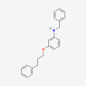 B1437585 N-Benzyl-3-(3-phenylpropoxy)aniline CAS No. 1040690-41-2