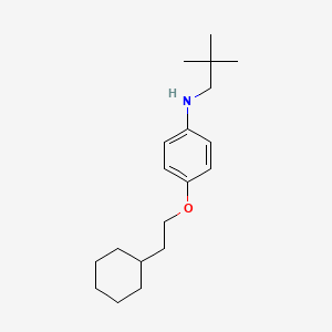 B1437586 4-(2-Cyclohexylethoxy)-N-neopentylaniline CAS No. 1040693-52-4