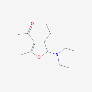 1-[5-(Diethylamino)-4-ethyl-2-methyl-4,5-dihydrofuran-3-yl]ethan-1-one