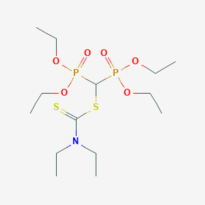 Tetraethyl {[(diethylcarbamothioyl)sulfanyl]methylene}bis(phosphonate)