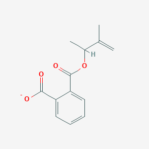 molecular formula C13H13O4- B14375939 2-{[(3-Methylbut-3-en-2-yl)oxy]carbonyl}benzoate CAS No. 88341-30-4