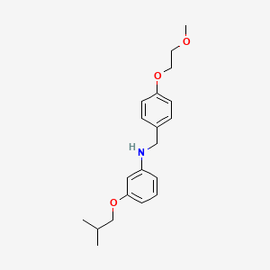 molecular formula C20H27NO3 B1437594 3-异丁氧基-N-[4-(2-甲氧基乙氧基)苄基]苯胺 CAS No. 1040681-17-1