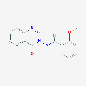 molecular formula C16H13N3O2 B14375957 3-{[(2-Methoxyphenyl)methylidene]amino}quinazolin-4(3H)-one CAS No. 88404-49-3