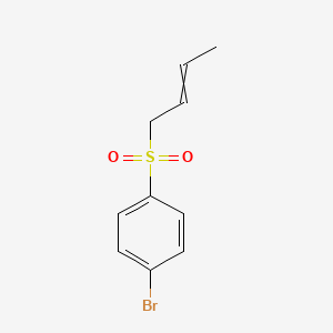 molecular formula C10H11BrO2S B14375986 1-Bromo-4-(but-2-ene-1-sulfonyl)benzene CAS No. 88576-38-9