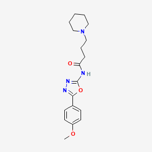 N-(5-(4-Methoxyphenyl)-1,3,4-oxadiazol-2-yl)-4-(piperidin-1-yl)butanamide