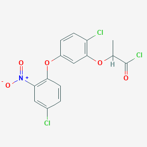 2-[2-Chloro-5-(4-chloro-2-nitrophenoxy)phenoxy]propanoyl chloride