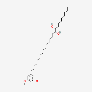 molecular formula C33H60O4 B14376107 25-(3,5-Dimethoxyphenyl)pentacosane-9,10-diol CAS No. 89595-74-4