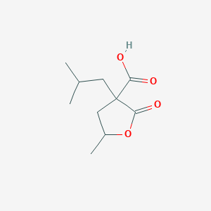 5-Methyl-3-(2-methylpropyl)-2-oxooxolane-3-carboxylic acid