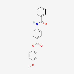 molecular formula C21H17NO4 B14376130 4-Methoxyphenyl 4-benzamidobenzoate CAS No. 88340-48-1