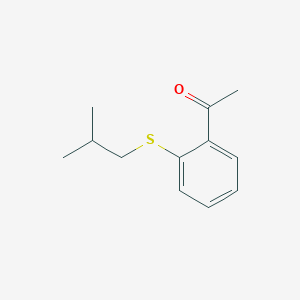 molecular formula C12H16OS B1437614 2'-(iso-Butylthio)acetophenone CAS No. 1039841-03-6