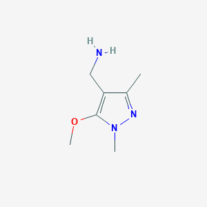 B1437618 (5-methoxy-1,3-dimethyl-1H-pyrazol-4-yl)methanamine CAS No. 1177283-50-9