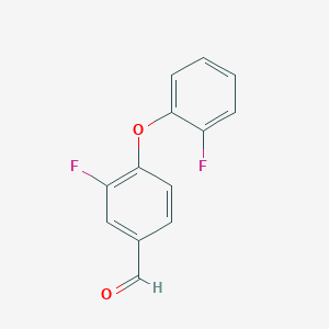 molecular formula C13H8F2O2 B1437624 3-氟-4-(2-氟苯氧基)苯甲醛 CAS No. 1021233-15-7