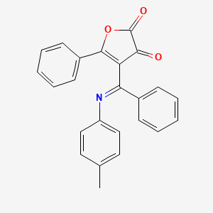 4-[(E)-[(4-Methylphenyl)imino](phenyl)methyl]-5-phenylfuran-2,3-dione