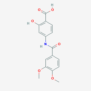 B1437626 4-(3,4-Dimethoxybenzamido)-2-hydroxybenzoic acid CAS No. 1030572-38-3