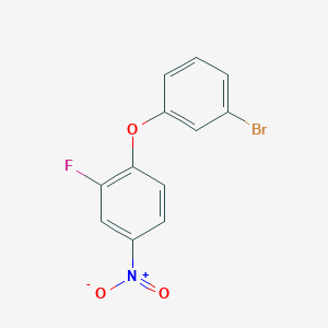 molecular formula C12H7BrFNO3 B1437628 1-(3-溴苯氧基)-2-氟-4-硝基苯 CAS No. 74660-86-9