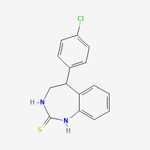 5-(4-Chlorophenyl)-1,3,4,5-tetrahydro-2H-1,3-benzodiazepine-2-thione