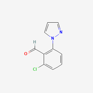 molecular formula C10H7ClN2O B1437631 2-chloro-6-(1H-pyrazol-1-yl)benzaldehyde CAS No. 1152975-49-9