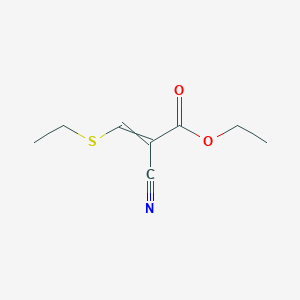 molecular formula C8H11NO2S B14376316 Ethyl 2-cyano-3-(ethylsulfanyl)prop-2-enoate CAS No. 90279-73-5