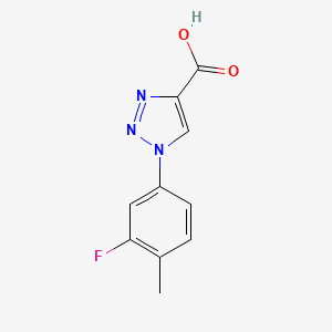 molecular formula C10H8FN3O2 B1437632 1-(3-氟-4-甲基苯基)-1H-1,2,3-三唑-4-羧酸 CAS No. 1042604-73-8